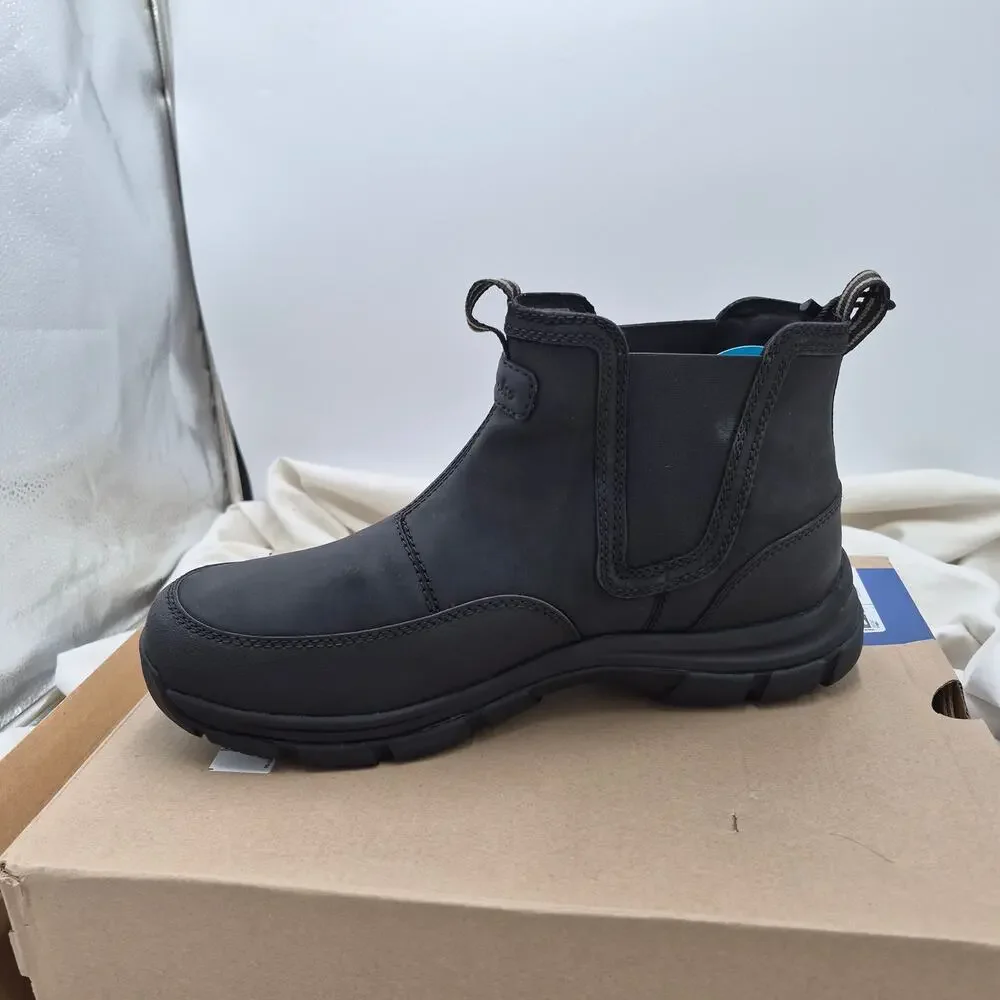 NEW Clarks Walpath Easy Waterproof Chelsea Boot black leather men size 12 W